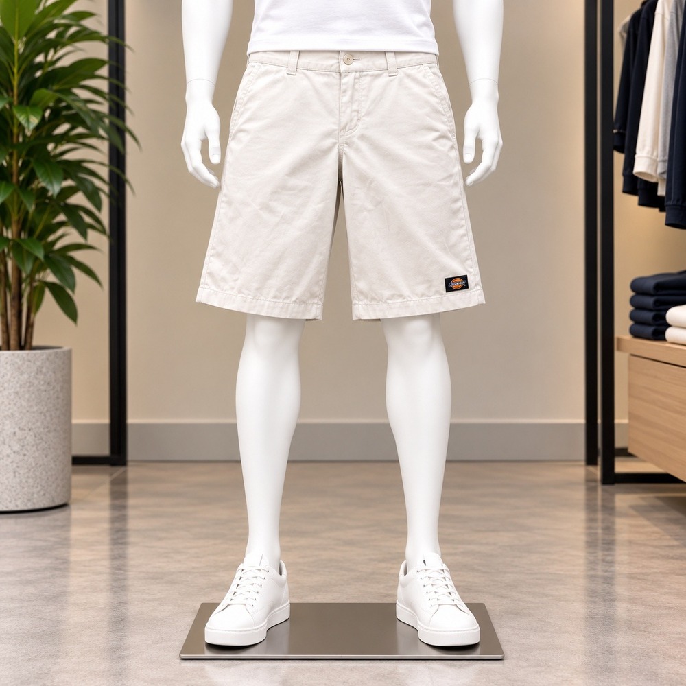 Dickies Work Shorts Mens 32 White Loose Fit Twill Utility Streetwear